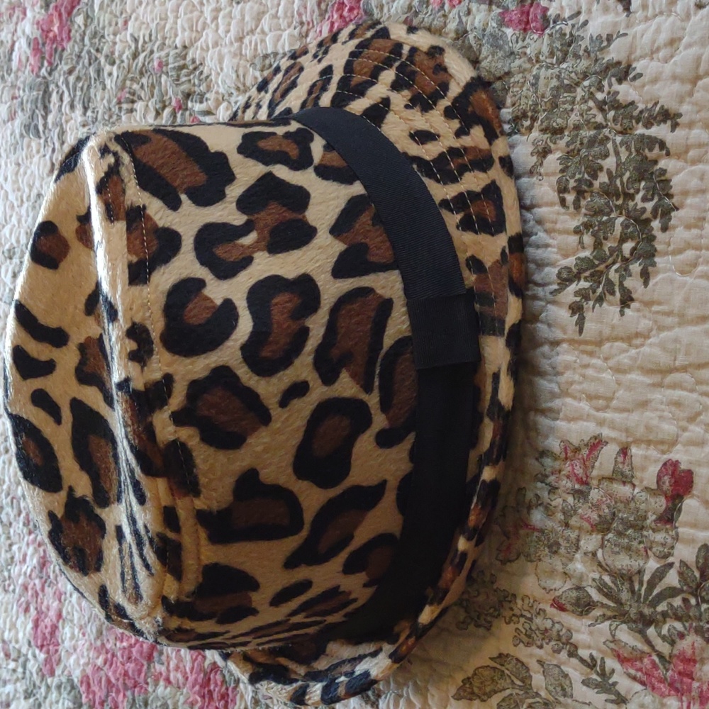 Animal print hat.